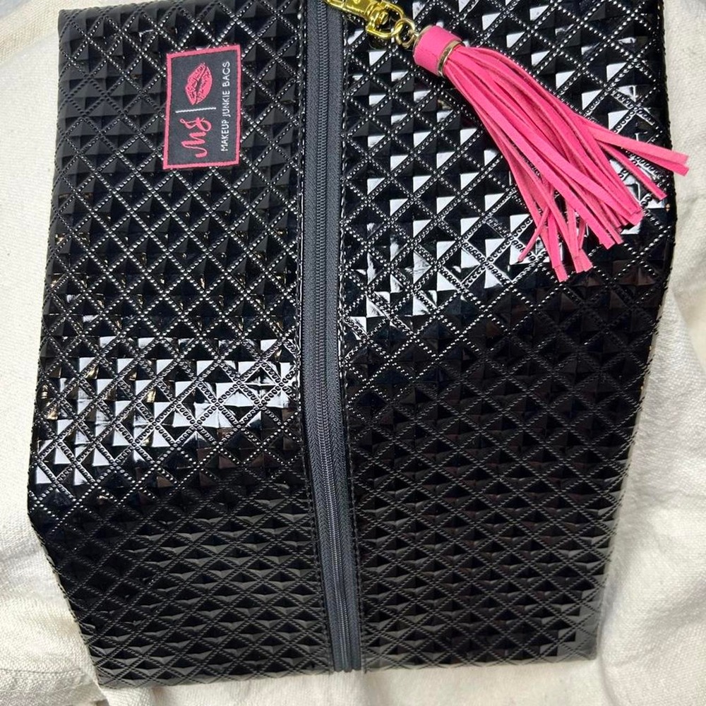 Makeup Junkie Large Black Diamond Bag